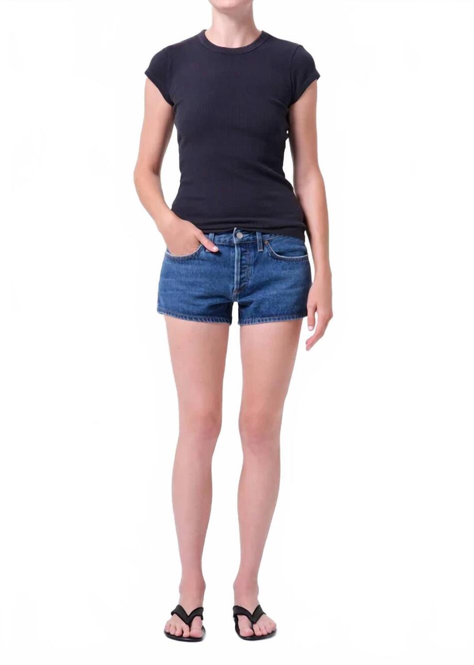 NEW AGOLDE low rise parker short in enamour